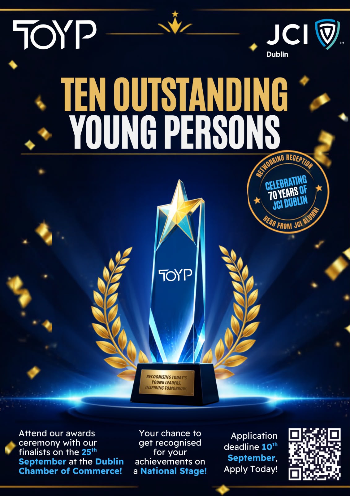 Nominations are open for the JCI Dublin Ten Outstanding Young Persons TOYP Awards 2026 Image